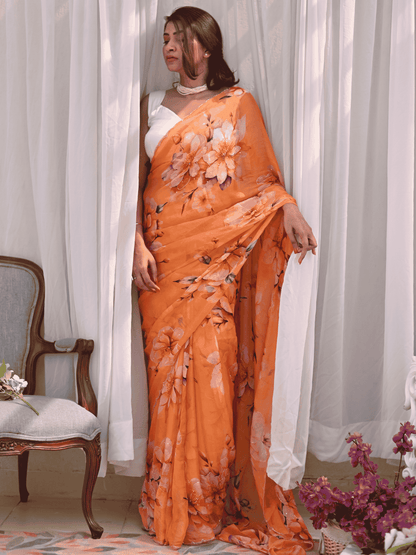 Carnation Pure Silk Saree
