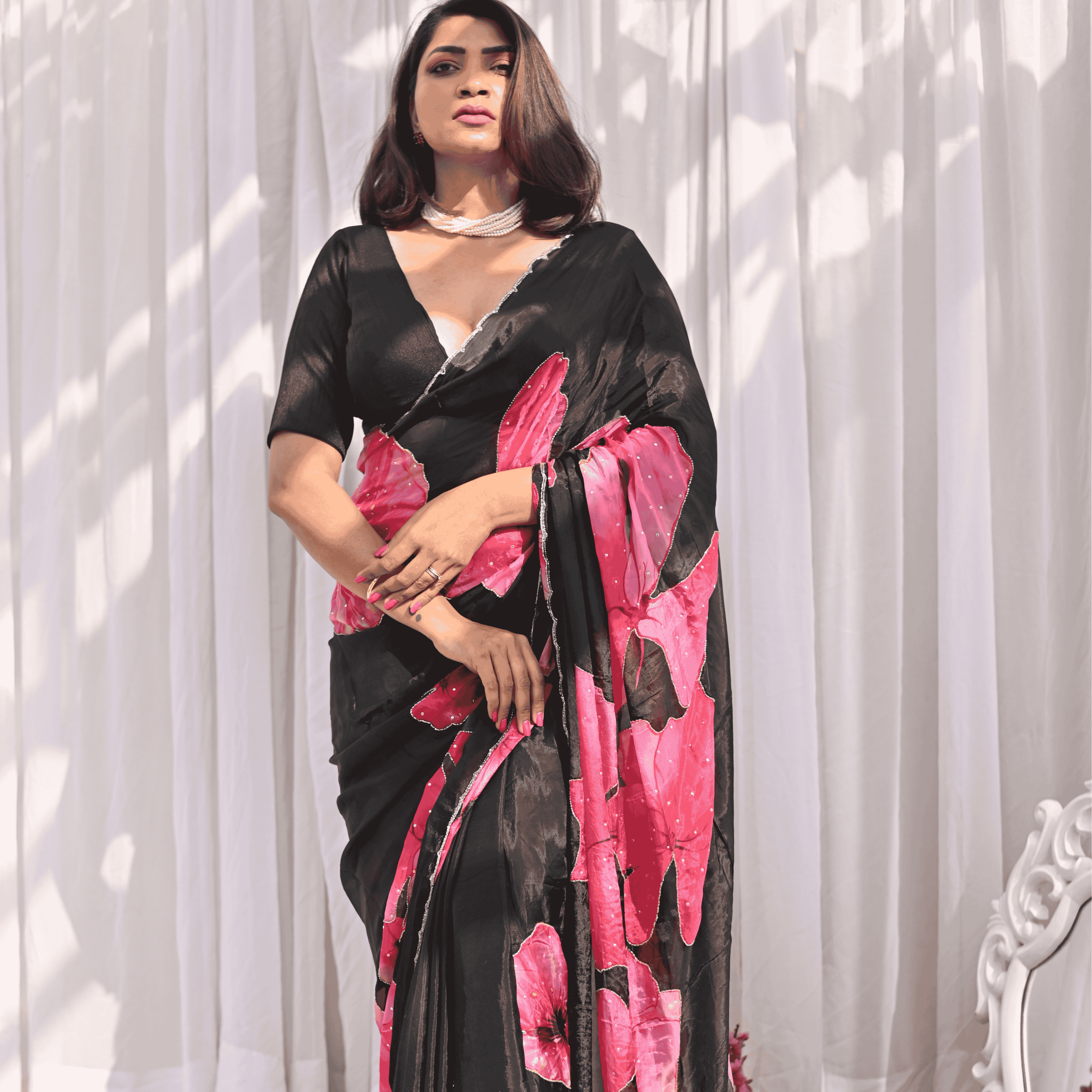 Hibiscus Pure Silk Saree Thumbnail