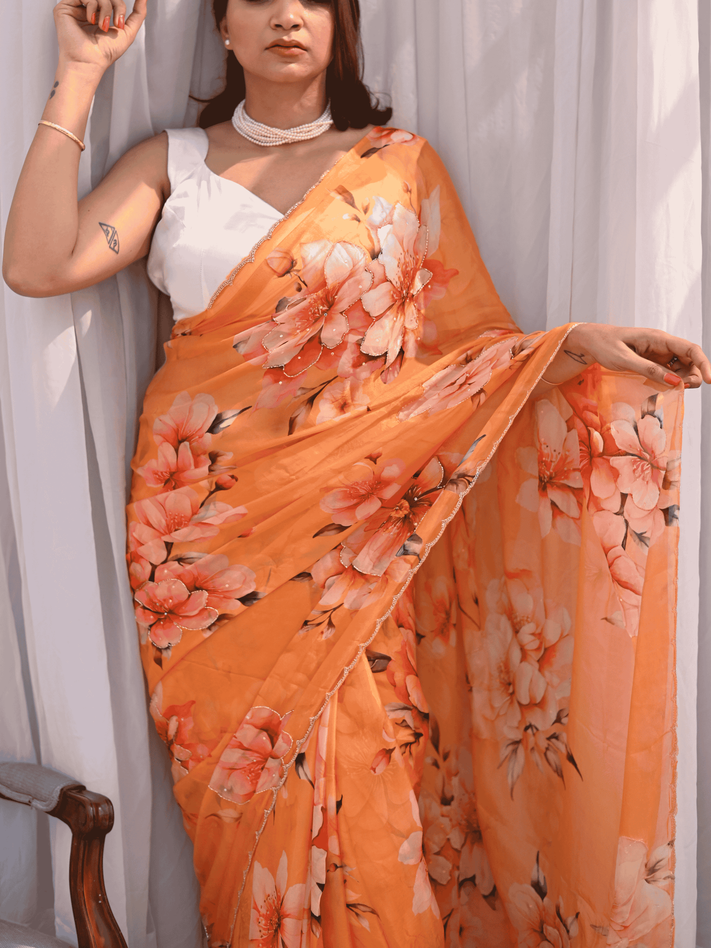 Carnation Pure Silk Saree