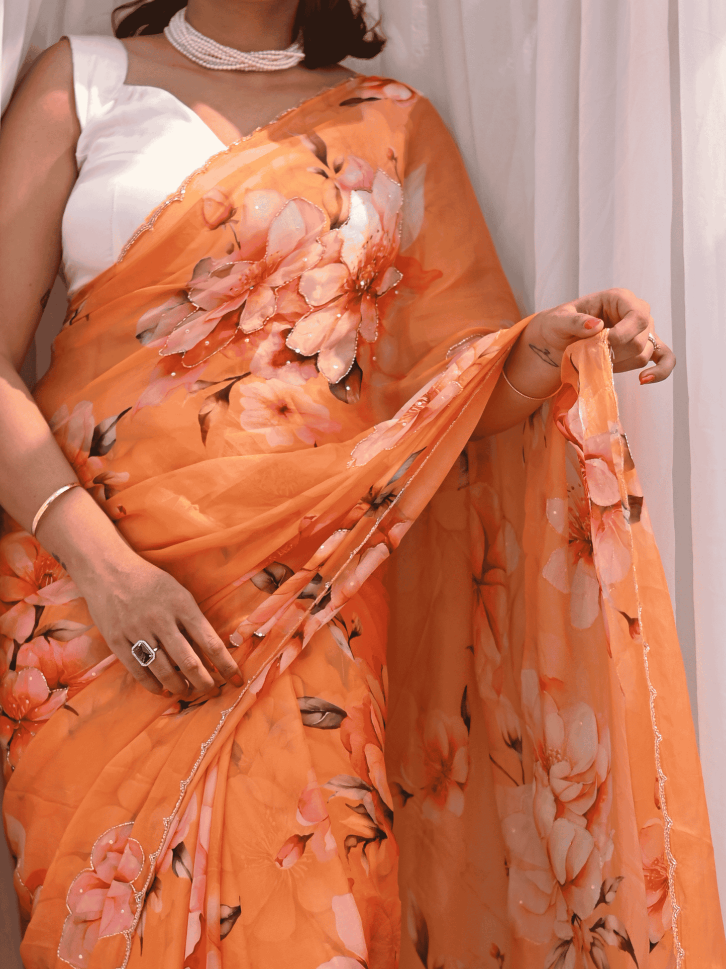 Carnation Pure Silk Saree