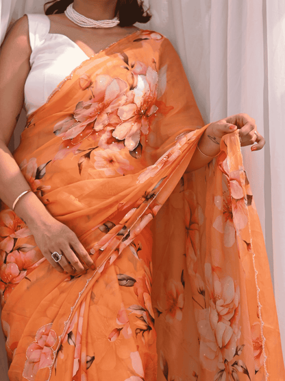 Carnation Pure Silk Saree