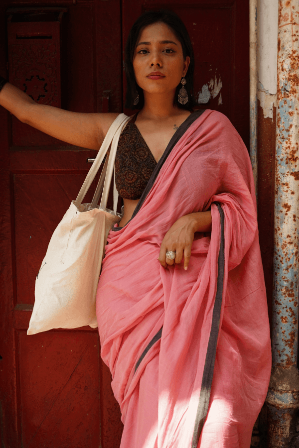 Rose Taupe Saree