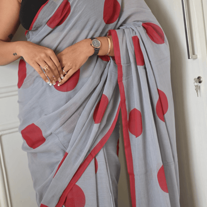 Cherry Bomb Cotton Saree