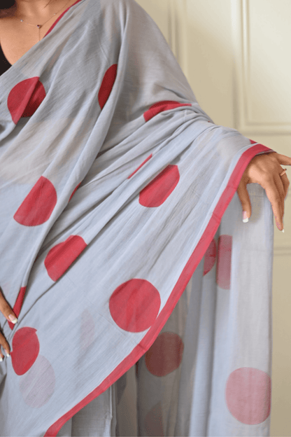 Cherry Bomb Cotton Saree