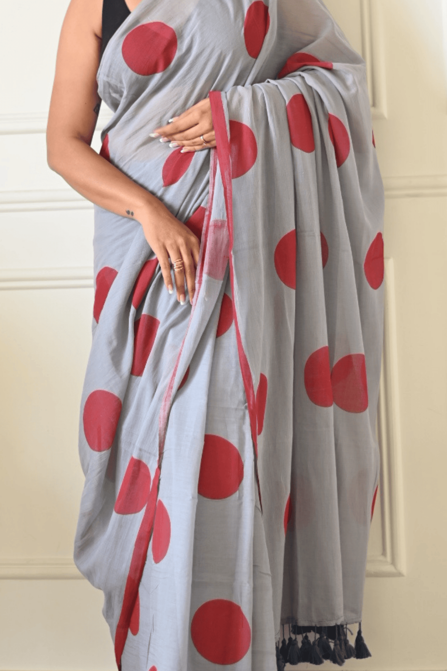 Cherry Bomb Cotton Saree