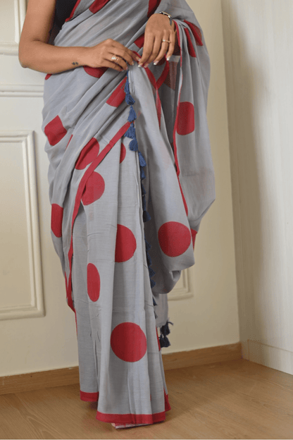 Cherry Bomb Cotton Saree