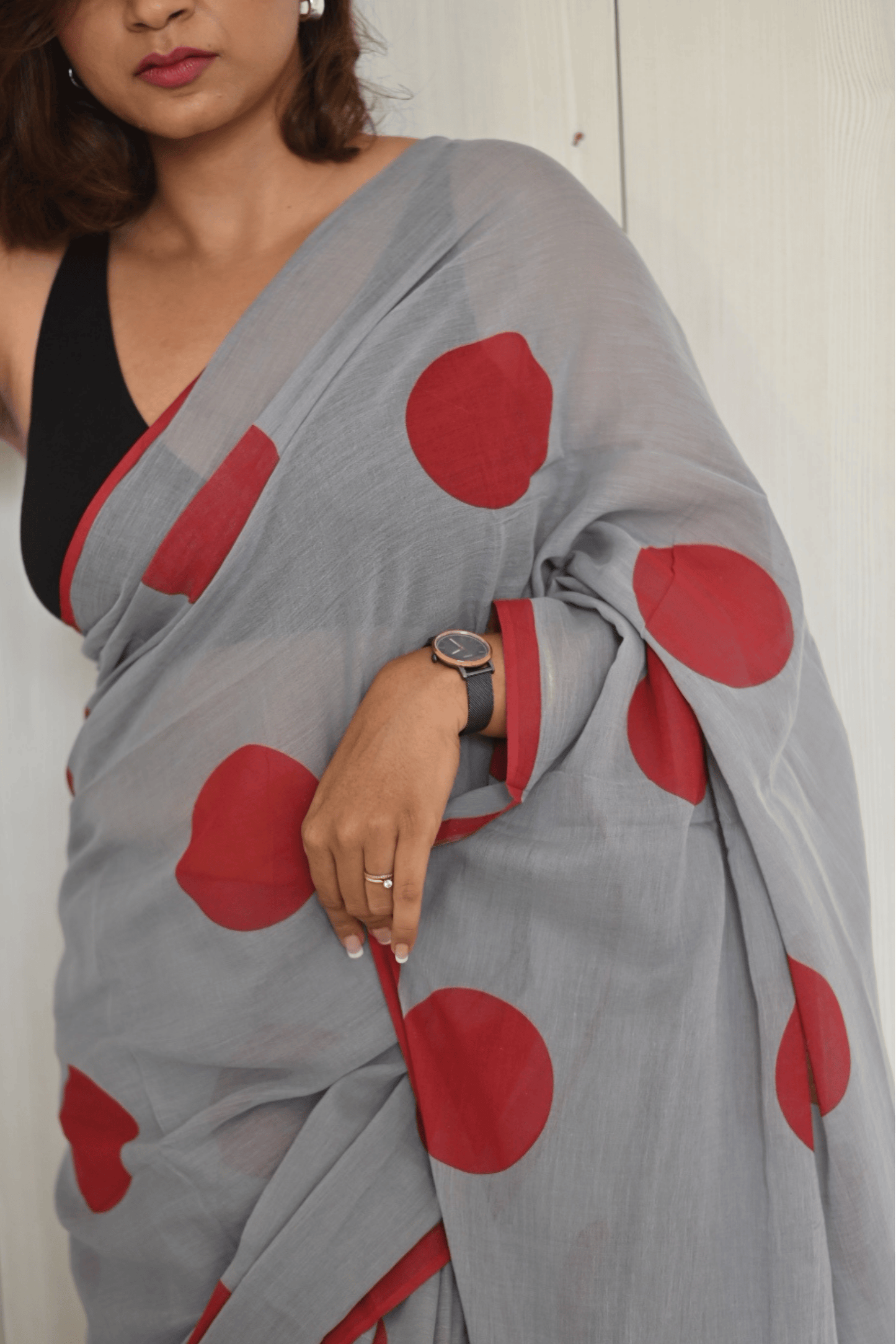 Cherry Bomb Cotton Saree