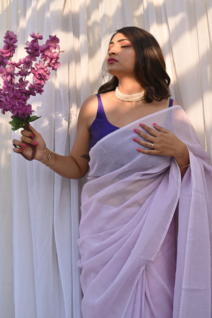 Thistle Bloom Mul Saree
