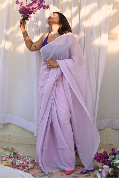 Thistle Bloom Mul Saree