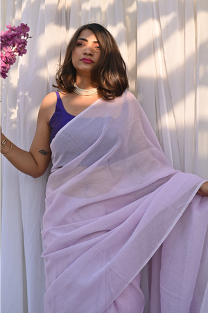 Thistle Bloom Mul Saree