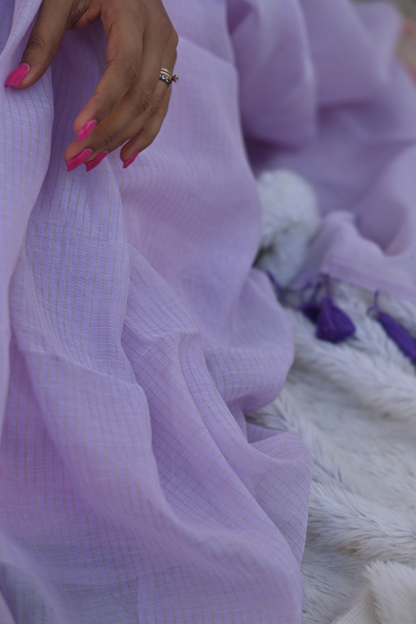 Thistle Bloom Mul Saree