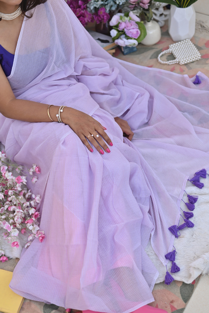 Thistle Bloom Mul Saree