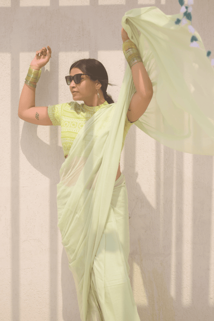 Dewdrop Mul saree - Mayin India 