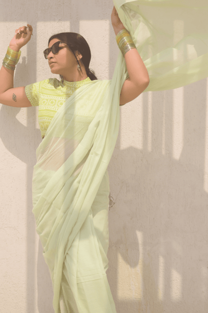 Dewdrop Mul saree - Mayin India 