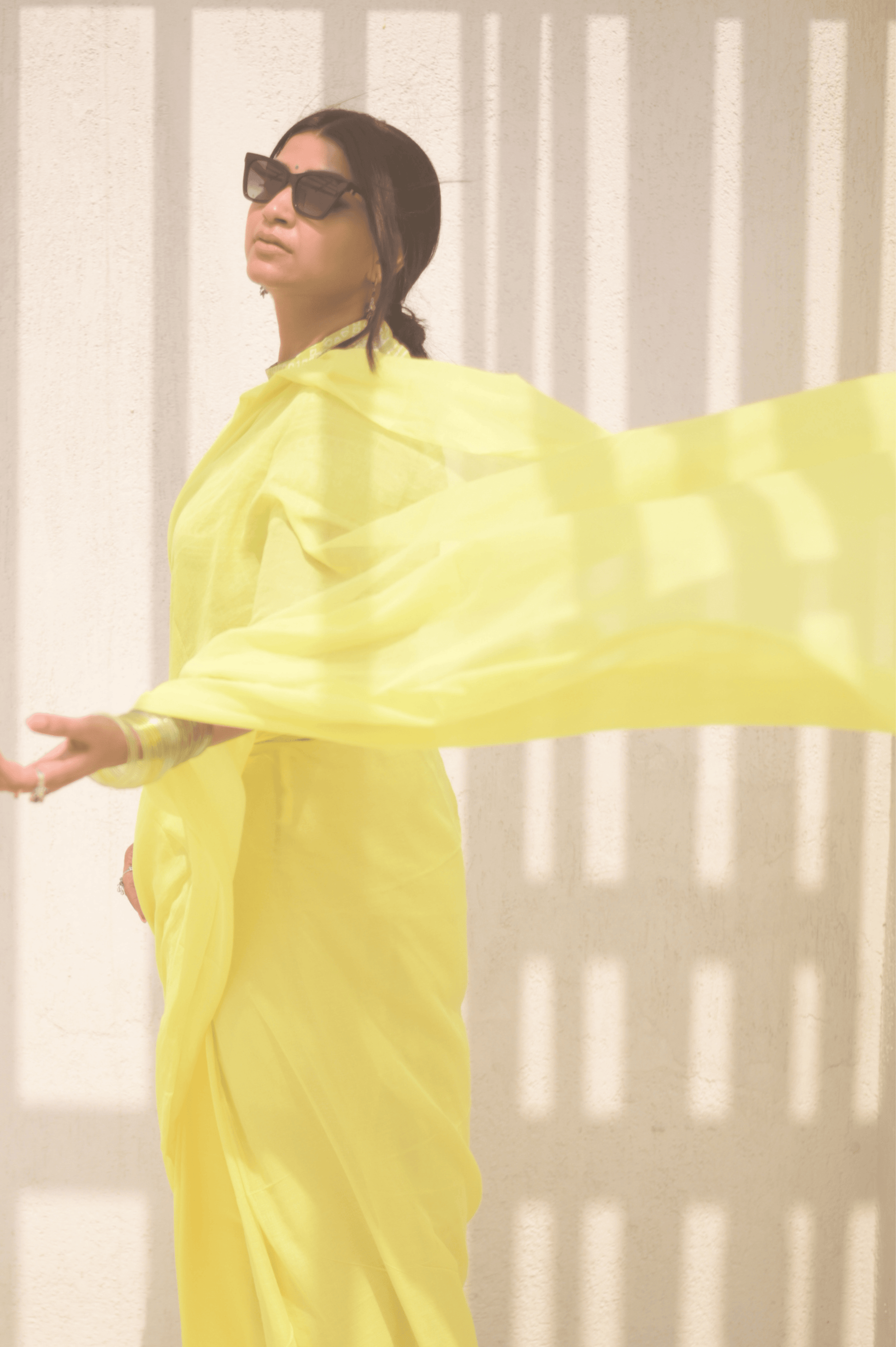 Lemonade Mul Saree - Mayin India 