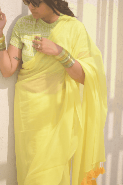 Lemonade Mul Saree - Mayin India 