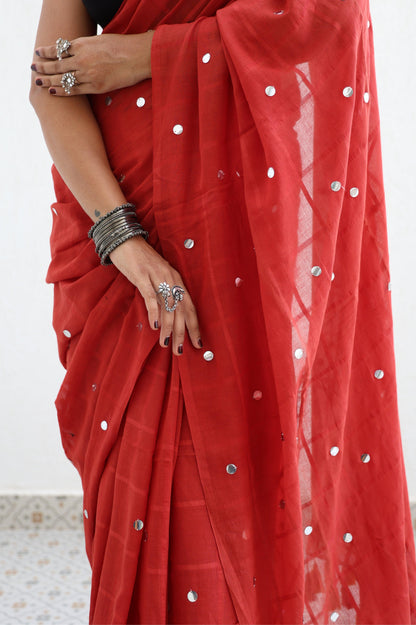 Brick or Rust Mul Saree