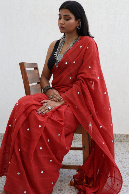 Brick or Rust Mul Saree