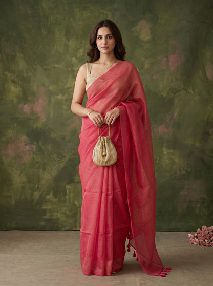 Rouge Mulmul Saree