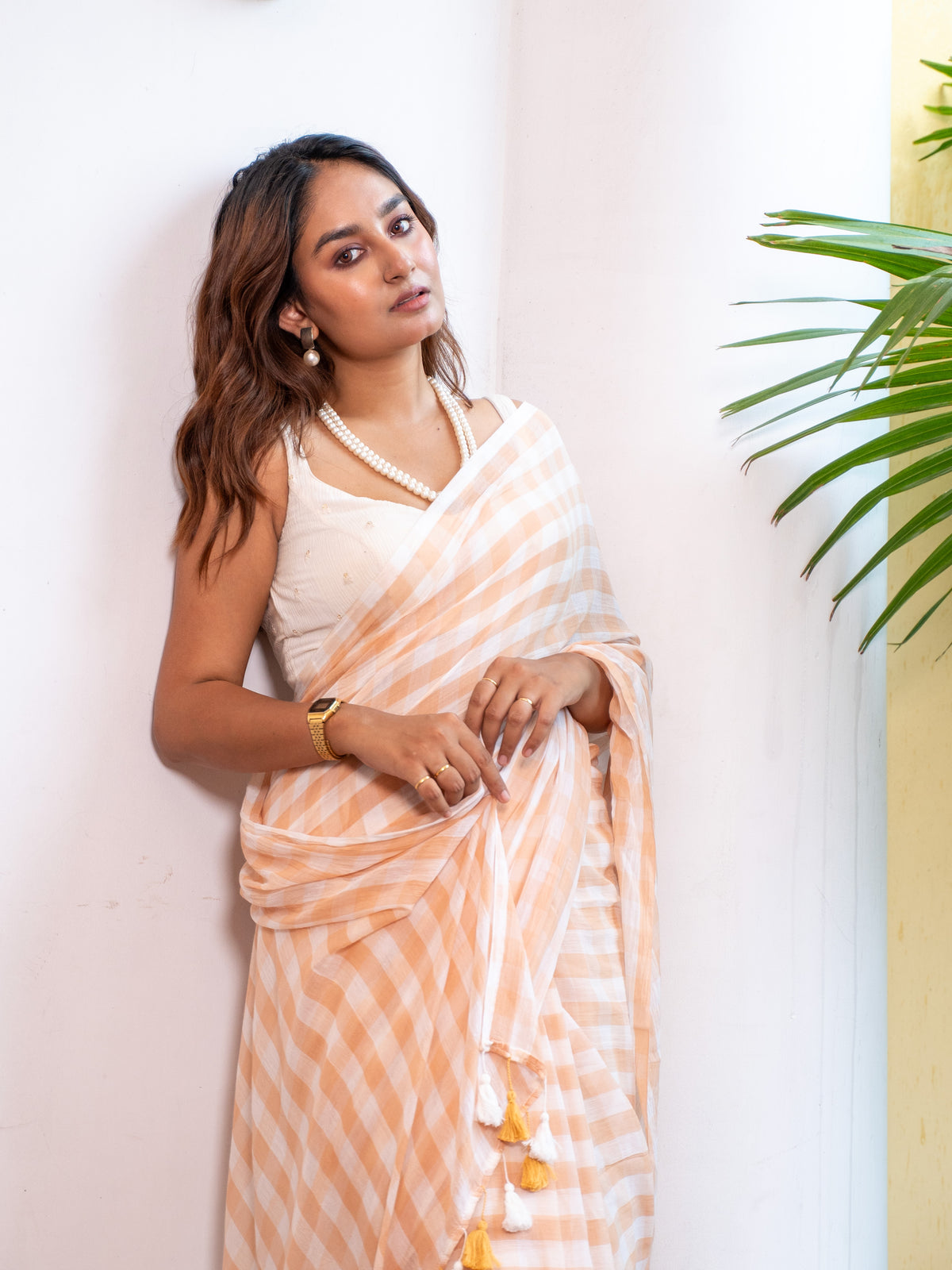 Apricity mul cotton saree by MAYIN India