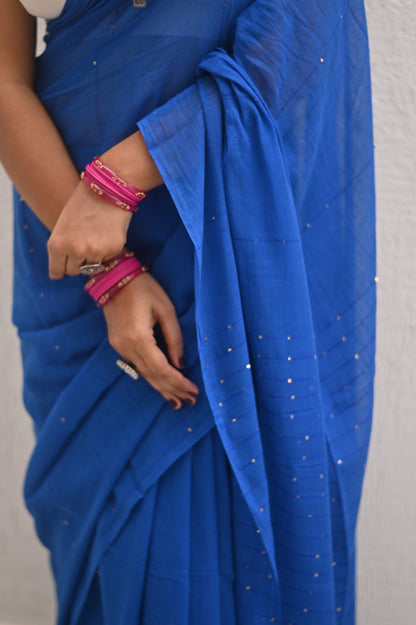 Blue De France Mul Saree