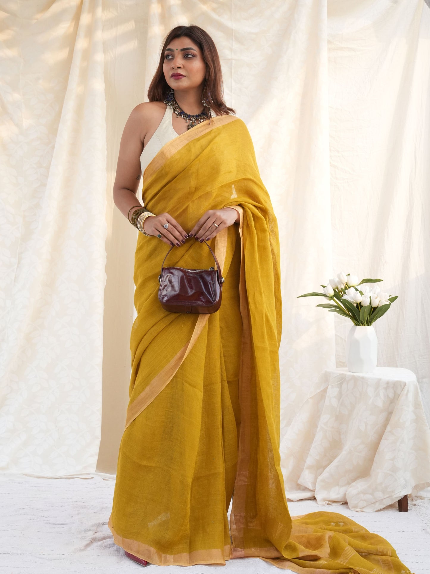 On Repeat Handloom Linen Saree