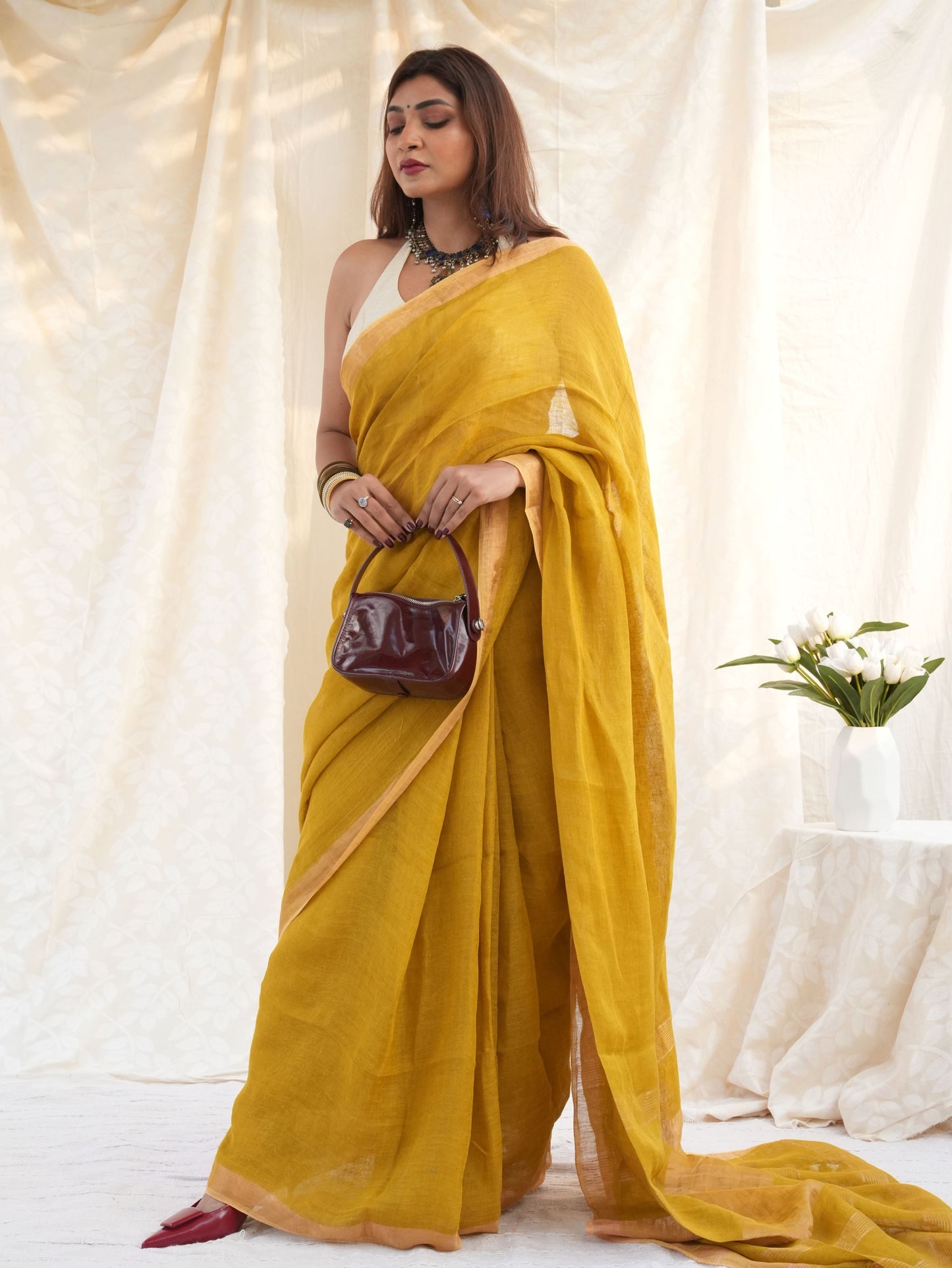 On Repeat Handloom Linen Saree