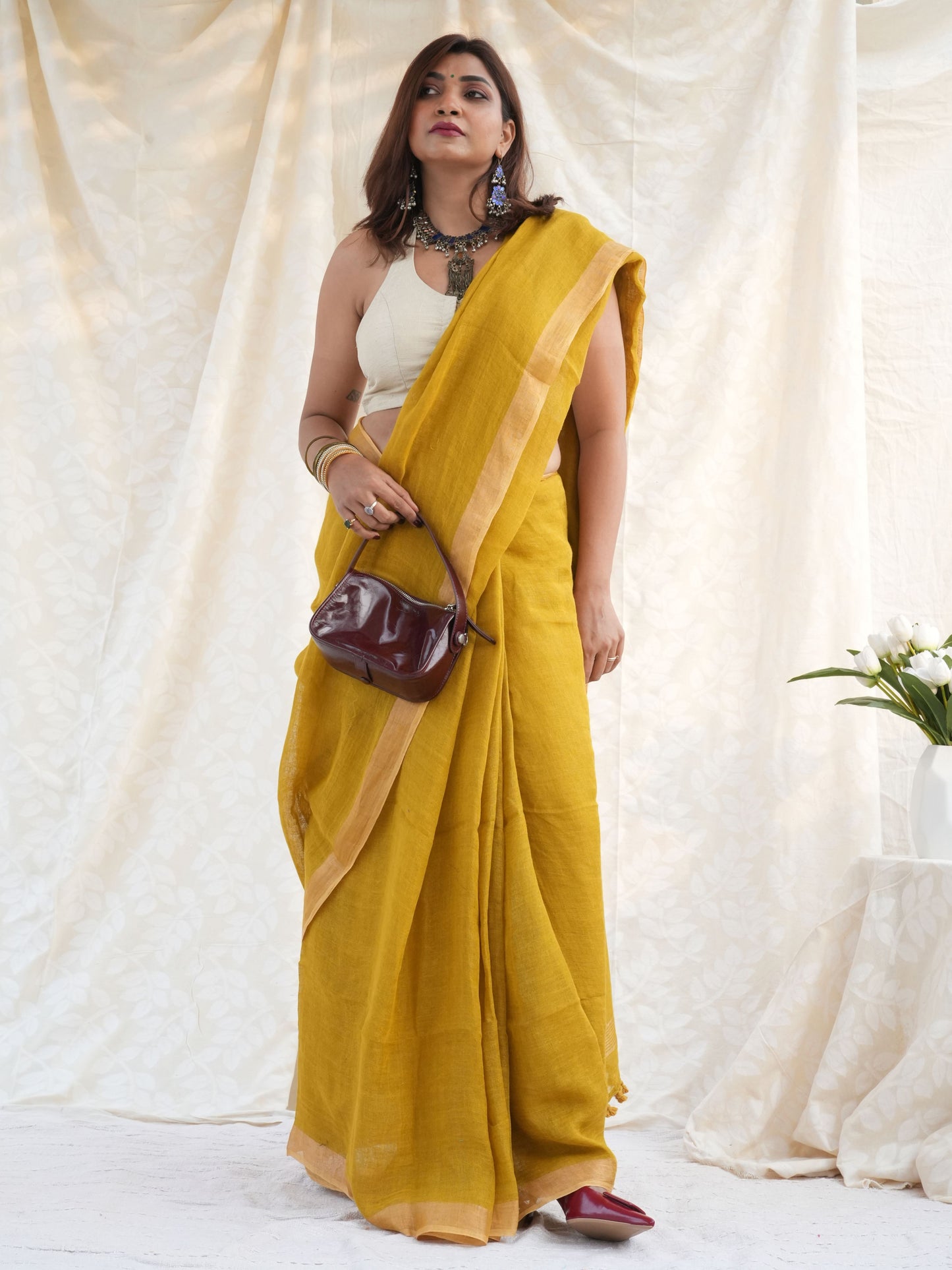 On Repeat Handloom Linen Saree
