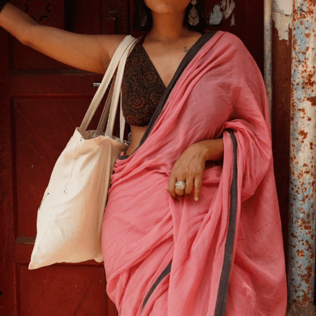 Rose Taupe Saree