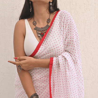 Polka Party Mul Saree