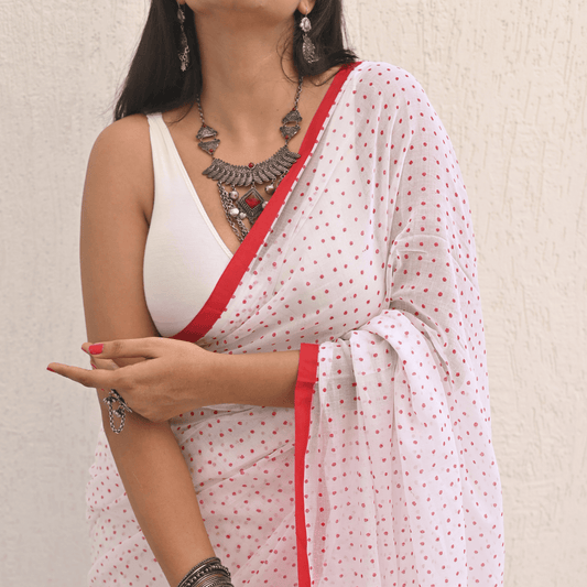 Polka Party Mul Saree