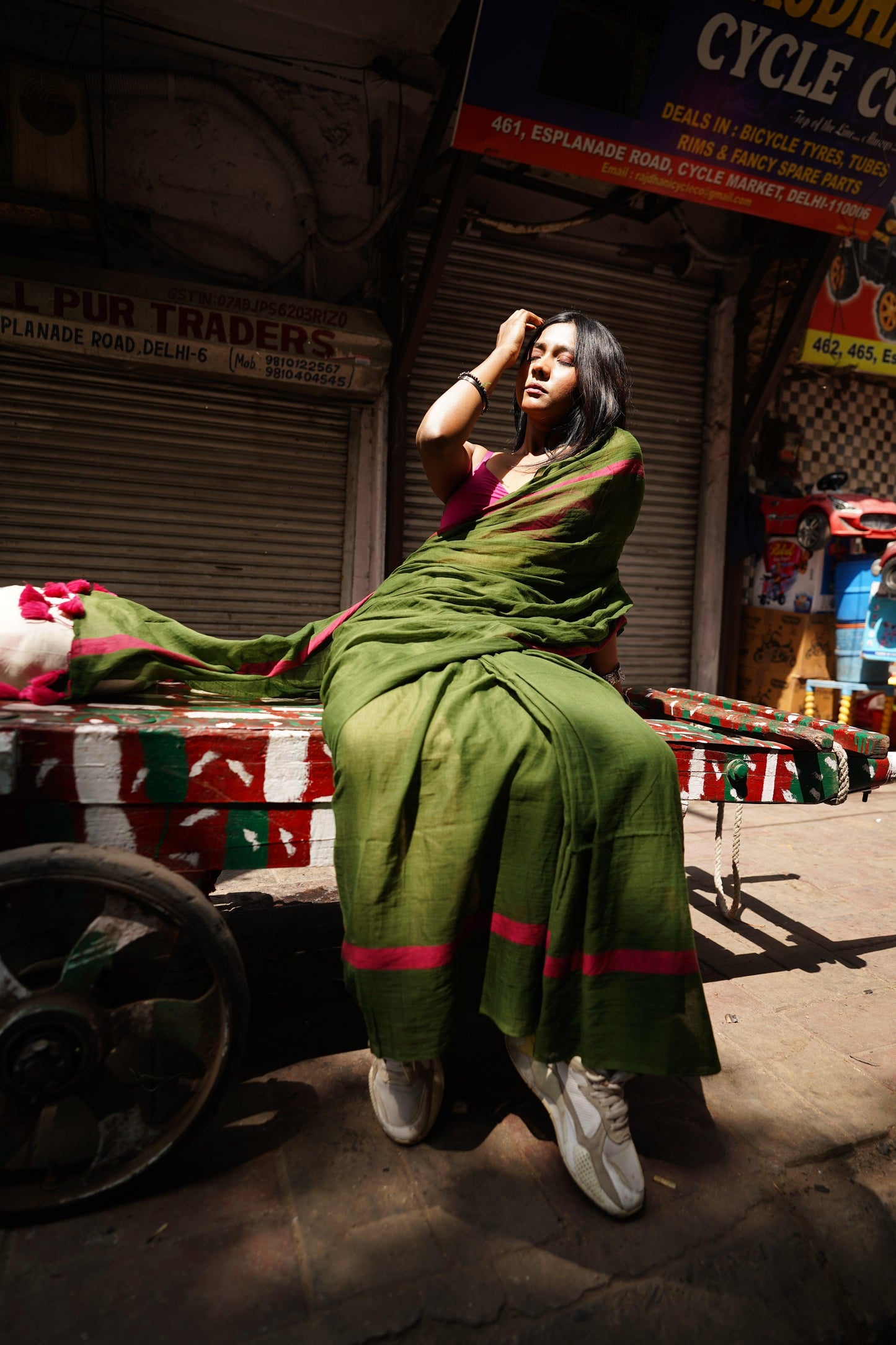 Pink Guava Mul Saree