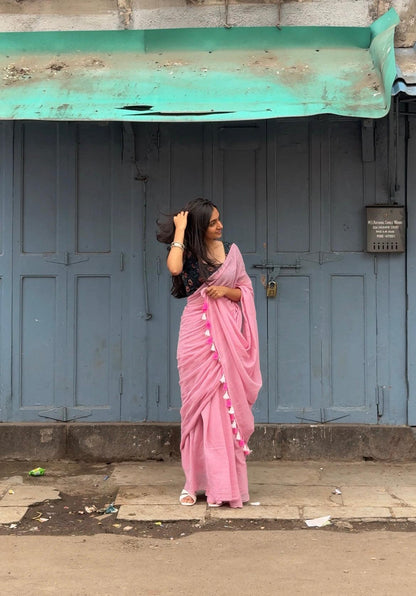 Rose Water Mul Saree
