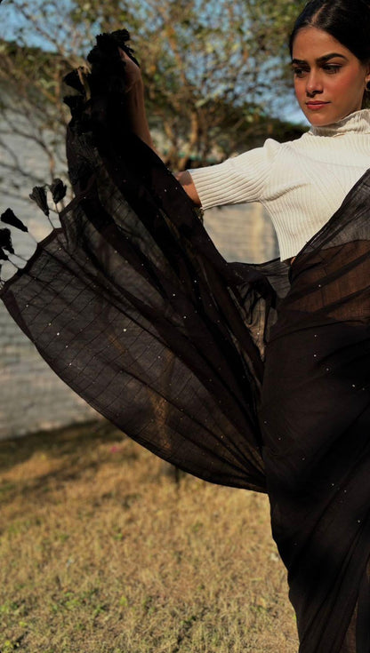 Celestial Noir Saree