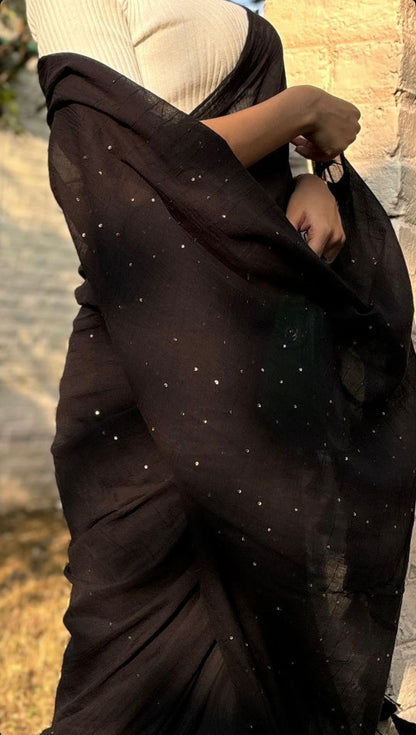 Celestial Noir Saree