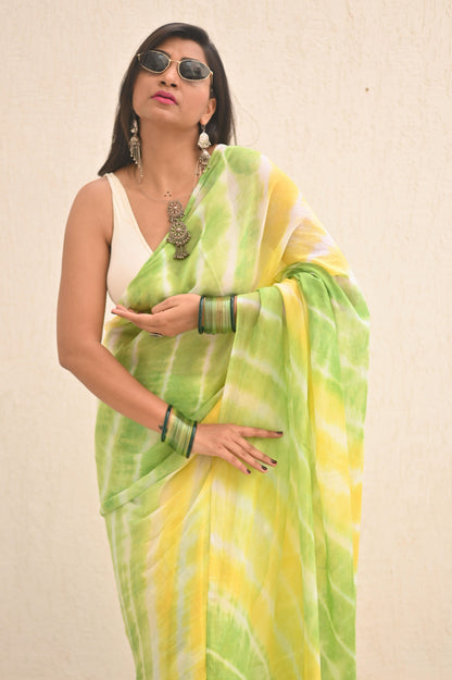 Buttercup Mul Saree