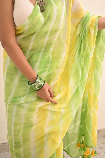 Buttercup Mul Saree