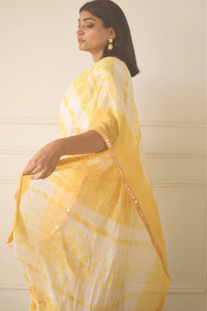Alphonso Shibori Mul Saree - Mayin India 