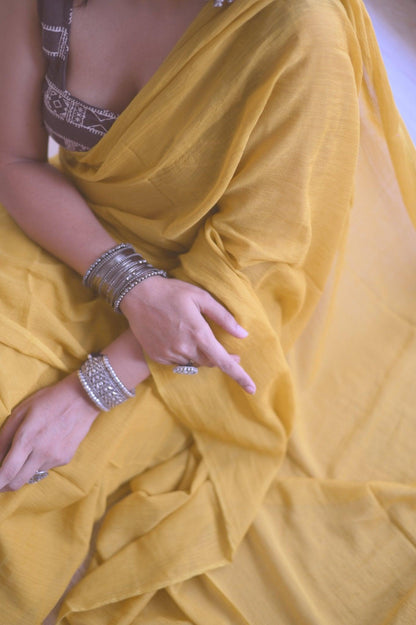 Amber Mulmul Saree - Mayin India 