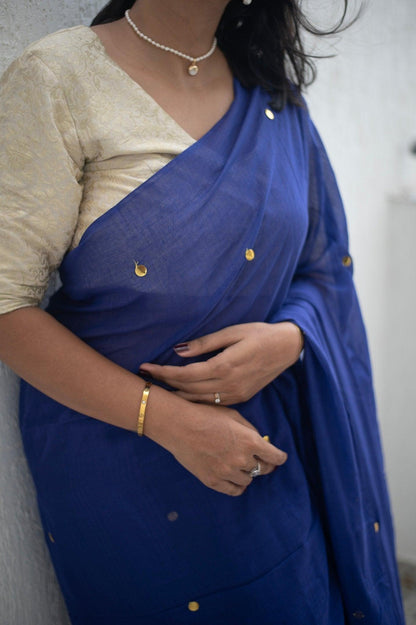 Bleu Belle Mul Saree - Mayin India 