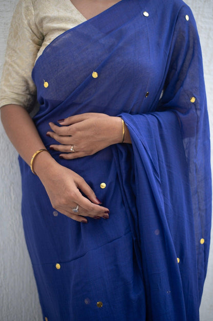 Bleu Belle Mul Saree - Mayin India 