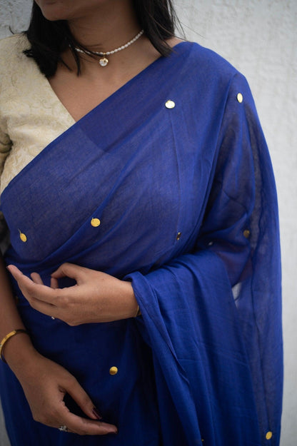 Bleu Belle Mul Saree - Mayin India 