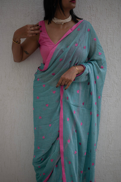 Stolen Glance Mul Saree - Mayin India 
