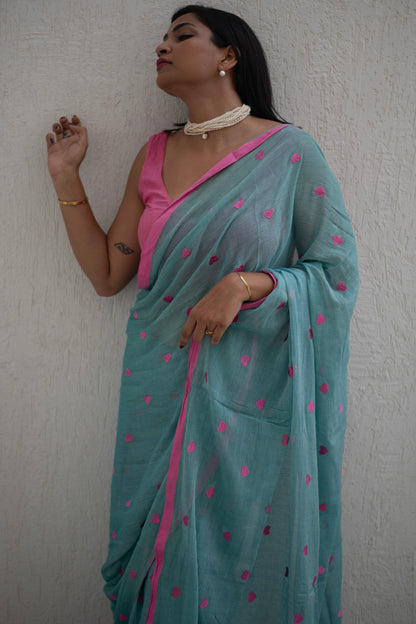Stolen Glance Mul Saree - Mayin India 