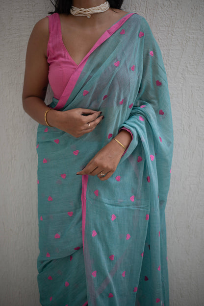 Stolen Glance Mul Saree - Mayin India 