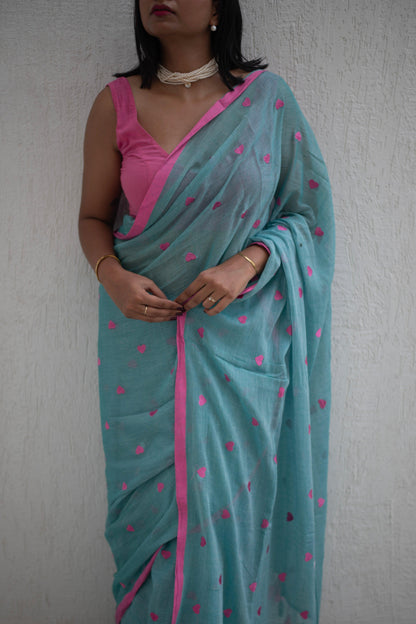 Stolen Glance Mul Saree - Mayin India 
