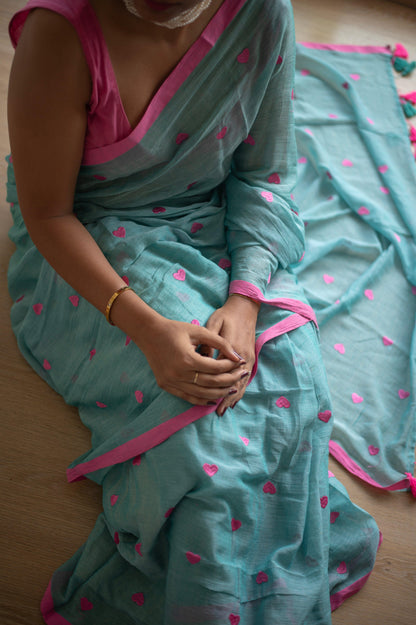 Stolen Glance Mul Saree - Mayin India 