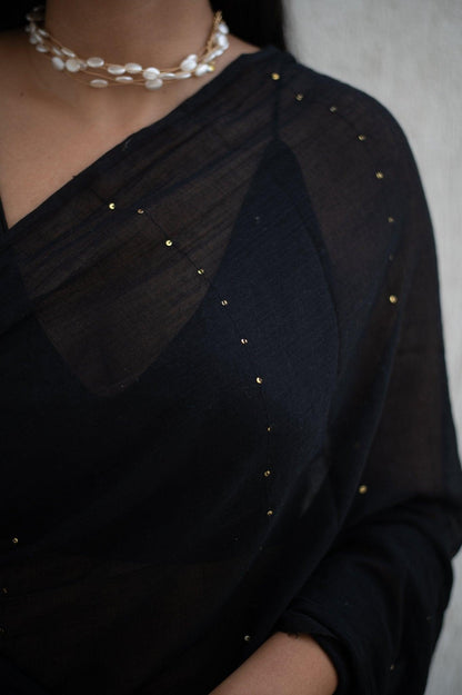 Celestial Noir Saree - Mayin India 