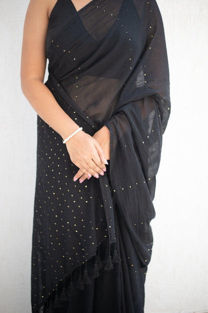 Celestial Noir Saree - Mayin India 