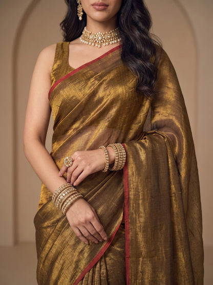 Svarn Handloom Tissue Saree